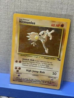 Pokemon TCG Hitmonlee 7/62 Fossil Base Set Holo Rare Unlimited - Image 1