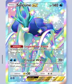 Pokemon TCG Pocket - Shiny Suicune Ex⭐⭐ - English Legendary Dog Paldean WONDERS! - Image 1
