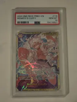 2024 One Piece Monkey D. Luffy PRB01 SEC OP05-119 PSA 10 - Image 4
