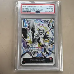 2025 ONE PIECE STARTER DECK ST21-EX GEAR 5 #001 MONKEY D. LUFFY PSA 10 - Image 1