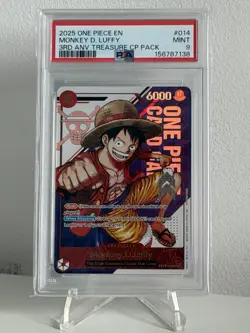 One Piece Graded: Monkey D. Luffy ST21-014 3rd Anniversary CP Pack PSA 9 - Image 1