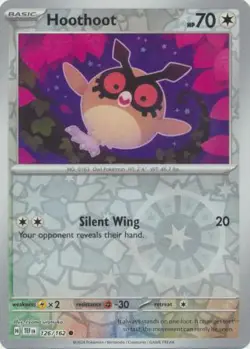 Hoothoot 126/162 Reverse Holo | Temporal Forces | Pokemon Card - Image 1