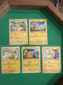 Pokemon Pikachu Card Lot 5 Cards SM Burning Shadows & Modern NM - Image 1