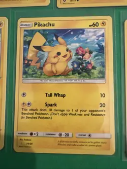 Pokemon Pikachu Card Lot 5 Cards SM Burning Shadows & Modern NM - Image 5
