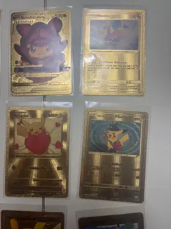 Pikachu Full Fan Art Gold Foil Fan Art Mint Lot Of 9 Cards - Image 3