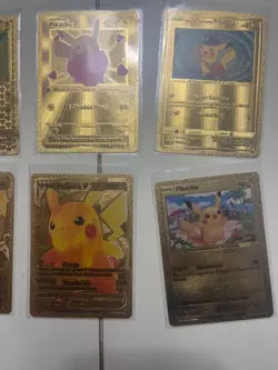 Pikachu Full Fan Art Gold Foil Fan Art Mint Lot Of 9 Cards - Image 4