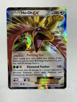 Ho-Oh EX 92/122 BREAKpoint Ultra Rare Holo Pokemon Card NM - Image 2