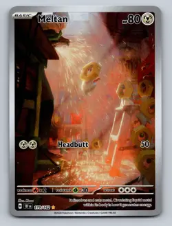Pokemon TCG Meltan Holo Illustration Rare SV05: Temporal Forces 179/162 - Image 1
