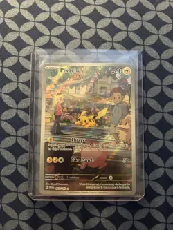 Pokemon Pikachu 172/165 Scarlet & Violet 151 Illustration Rare Full Art Holo - Image 1