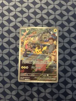 Pokemon Pikachu 172/165 Scarlet & Violet 151 Illustration Rare Full Art Holo - Image 2