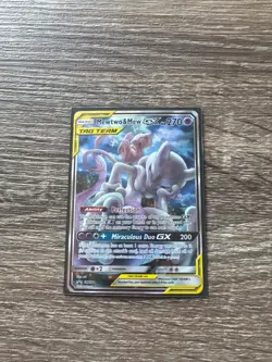 2019 Pokemon SM Black Star Promo Mewtwo & Mew GX #SM191 Full Art - NM/M - Image 1