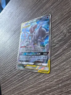 2019 Pokemon SM Black Star Promo Mewtwo & Mew GX #SM191 Full Art - NM/M - Image 3