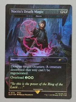 MTG x FINAL FANTASY SECRET LAIR - NOCTIS'S DEATH MAGIC #1870 RAINBOW FOIL - Image 1