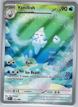Vanillish 112/086 SV: White Flare - Pokemon Card - NM - Image 1