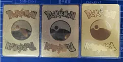 3 Metal Gold Pokemon Charizard 1st Edition Shadowless Base Set Premium Card NEW - Image 3