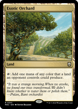 MTG Magic 1x Exotic Orchard RIPPLE FOIL (M/NM) Commander Modern Horizon 3 - Image 1