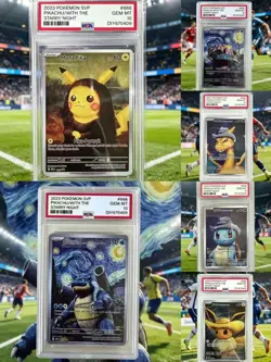 Pokemon Van Gogh Museum Set PSA10 Gem Mint-Starry Night&Portrait Art Card Sale - Image 1