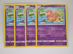 4x SM - Guardians Rising #49/145 Slowbro Pokemon Cards Playset - Image 1