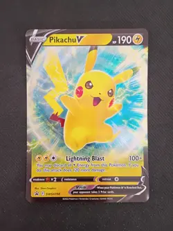 Pikachu V Black Star Promo Jumbo Card SWSH198 Pokemon 2022 LP - Image 1