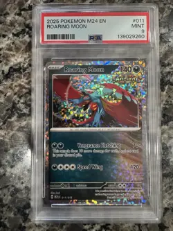 ROARING MOON 2025 POKEMON M24 EN HOLO #011 MINT PSA 9 - Image 1