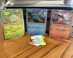 Pokemon TCG Chikorita, Totodile, Tepig Deluxe Pin Collection promos plus pin - Image 1