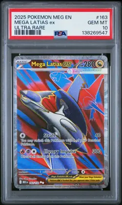 2025 POKEMON MEG EN-MEGA EVOLUTION ULTRA RARE #163 MEGA LATIAS EX PSA 10 - Image 1