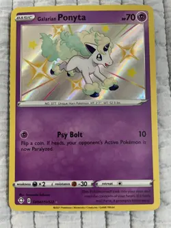 Galarian Ponyta - SV047/SV122 Shining Fates SHINY Holo Rare Pokemon - NM/MINT - Image 1