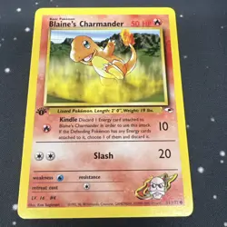 Pokemon Card - Blaine's Charmander Gym Heroes 61/132 Common 1st Edition NM 1 - Image 1
