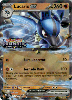 Lucario ex (Prismatic Evolutions Stamp) Holo Promo Jumbo Cards 051/131 NM - Image 1