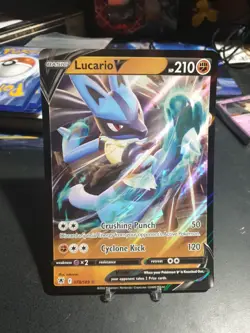Pokemon Lucario V 078/189 Oversize 5”x7” Pokemon Card. 2022 Jumbo Holofoil - Image 1