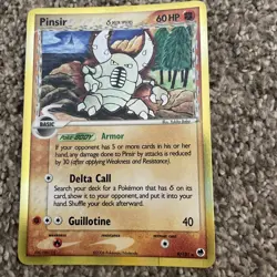 Pokemon TCG Pinsir Delta Species Dragon Frontiers Reverse Holo 9/101 60 HP - Image 1