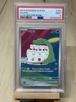 2024 Gulpin 154/142 Pokemon SCR EN PSA 9 Illustration Rare SV SCR EN - Image 1