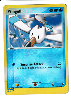 DAM - Wingull 77/109 Reverse Holo Ruby and Sapphire Pokemon TCG - Image 1