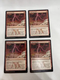 MTG 4x Lightning Bolt Masters 25 Regular LP FREE SHIPPING - Image 1