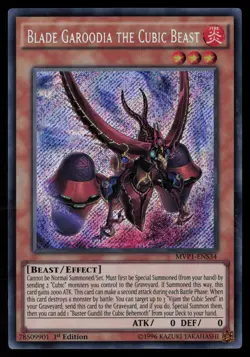 Yugioh Blade Garoodia the Cubic Beast MVP1-ENS34 1st Edition Secret Rare NM - Image 1