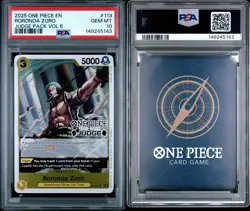 PSA 10 RORONOA ZORO 2025 JUDGE PACK VOLUME 6 #113 ONE PIECE LOW POP 21 GEM MINT - Image 3