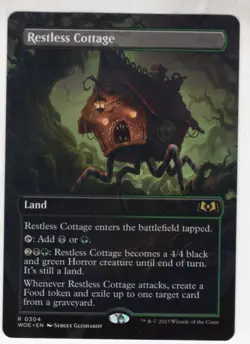 MTG Wilds Of Eldraine Borderless Card #304 Restless Cottage - Image 1