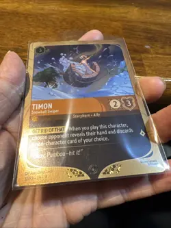 1x Timon - Snowball Swiper Lorcana- Winterspell Promo Card Foil 32/P3 NM - Image 2