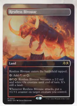 MTG Wilds Of Eldraine Borderless Card #303 Restless Bivouac - Image 1