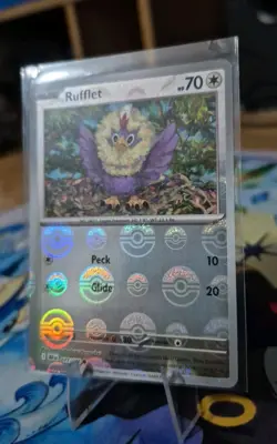 Rufflet (Poke Ball Pattern) 077/086 Reverse Holo SV: Black Bolt Pokemon Card NM - Image 3