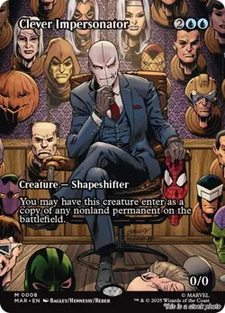 Clever Impersonator (Borderless) MTG Marvel Universe Eternal-Legal Mythic NM ... - Image 1