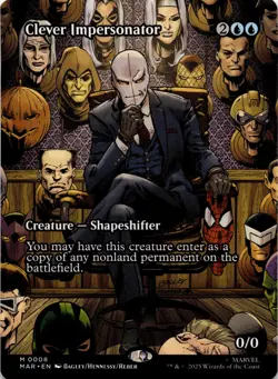 Clever Impersonator (Borderless) MTG Marvel Universe Eternal-Legal Mythic NM ... - Image 2