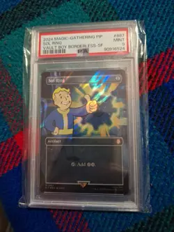 PSA 9 MTG - PIP - Sol Ring Mint- SURGE FOIL 887 Vault Boy - Image 1