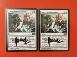 MTG - 1x Timely Reinforcements - M12 - signed by Tomasz Jedruszek - Image 1