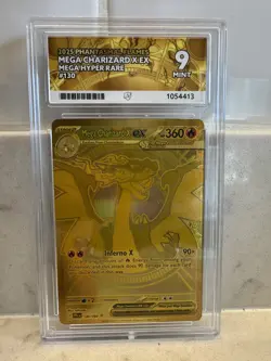 Pokemon Mega Charizard X EX Gold Hyper Rare #130 ACE 9 Mint – Phantasmal Flames - Image 1