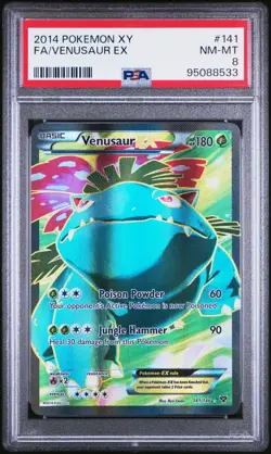 PSA 8 VENUSAUR EX POKEMON XY #141 HOLO FULL ART 2014 - Image 1