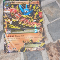 The Pokemon Company M Lucario EX Mega Secret Rare Holo XY Furious Fists 113/111 - Image 2
