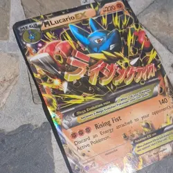 The Pokemon Company M Lucario EX Mega Secret Rare Holo XY Furious Fists 113/111 - Image 4