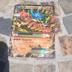 The Pokemon Company M Lucario EX Mega Secret Rare Holo XY Furious Fists 113/111 - Image 5