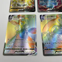 Lot of Ten (10) Pokemon Holo Reverse Rainbow Mimikyu V #148 Ninetales V #177 + - Image 2